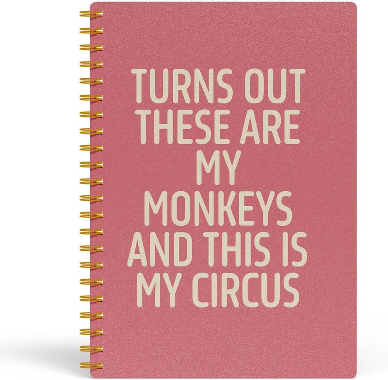 EKGJW Funny Notebooks for Work, Pink Aesthetic Journal, Funny Boss Day Gifts, Boss Gifts for Men Women, Funny Gifts for Boss, Boss Office Decor, Spiral Notebook 5.5x8.3 Inch - Image 1